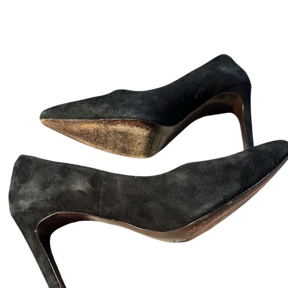 Cole Hann Suede Black Heels Sz 8 B - Picture 6 of 13